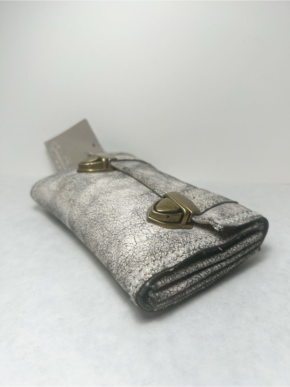 Schuler & Sons Philadelphia Distressed Lamb Leather Clutch for Anthropologie NWT - Picture 2 of 12